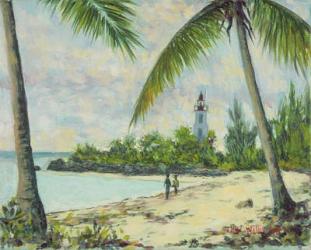 The Lighthouse, Zanzibar, 1995 (oil on canvas) | Obraz na stenu
