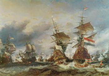 The Battle of Texel, 29 June 1694 (oil on panel) | Obraz na stenu