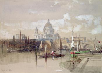 St. Pauls from the River, 1863 (w/c on paper) | Obraz na stenu