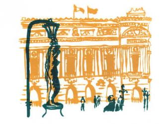 Paris Opera House, 2014, screen print | Obraz na stenu