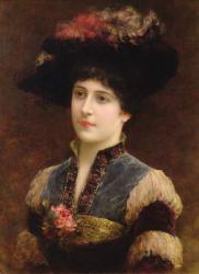 Lady in a Hat, 1887 (oil on panel) | Obraz na stenu