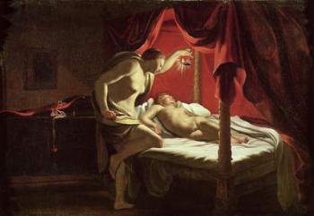 Psyche and Cupid, c.1627 (oil on canvas) | Obraz na stenu