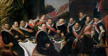 A Banquet of the Officers of the St. George Militia Company, 1616 (oil on canvas) | Obraz na stenu