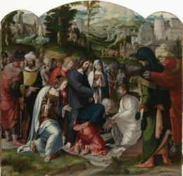 The Raising of Lazarus, centre panel of the triptych, c.1530 (oil on panel) | Obraz na stenu