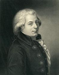 Portrait of Wolfgang Amadeus Mozart (1756-91) Austrian composer, engraved by Lazarus Gottlieb Sichling (1812-63) (engraving) | Obraz na stenu