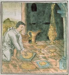 Ms Palat. 218-220 Book IX Gold objects in an Aztec shop, from the 'Florentine Codex' by Bernardino de Sahagun, c.1540-85 | Obraz na stenu