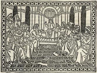 Our Saviour and the Doctors, from 'A Catalogue of a Collection of Engravings, Etchings and Woodcuts', by Richard Fisher, published 1879 (litho) | Obraz na stenu
