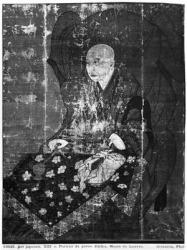 The Japanese priest Jitchin (oil on panel) (b/w photo) | Obraz na stenu
