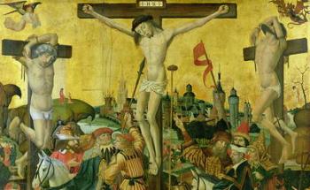 The Crucifixion, c.1500 (oil on panel) (detail of 148971) | Obraz na stenu