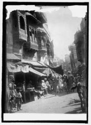 A street in Lahore, c.1908-19 (b/w photo) | Obraz na stenu