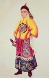 Costume of an emperor, late 18th century (gouache on paper) | Obraz na stenu