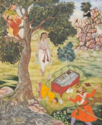 Tale of the Cunning Siddhikari, c.1590 (opaque watercolour, gold, and ink on paper) | Obraz na stenu