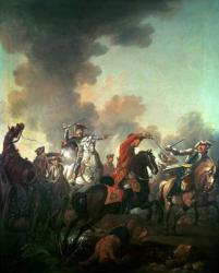 Thomas Brown at the Battle of Dettingen, 27th June 1743 (oil on canvas) | Obraz na stenu