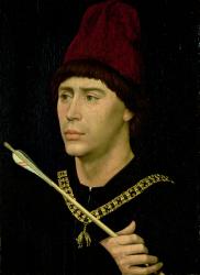 Portrait of Antoine (1421/22-1504) bastard of Burgundy, Knight of the Order of the Golden Fleece, c.1456 (oil on panel) | Obraz na stenu