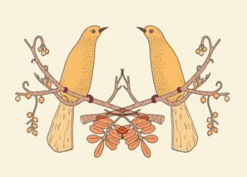 yellow birds, 2015, mixed media | Obraz na stenu