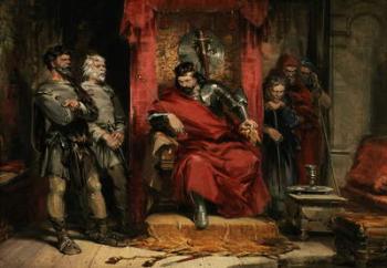 Macbeth instructing the Murderers employed to kill Banquo | Obraz na stenu