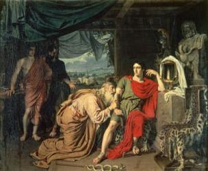King Priam begging Achilles for the return of Hector's body, 1824 | Obraz na stenu