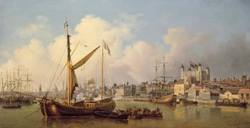 The Thames and the Tower of London supposedly on the King's Birthday, 1771 (oil on canvas) | Obraz na stenu