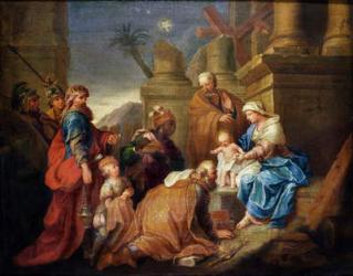 Adoration of the Magi (oil on canvas) | Obraz na stenu