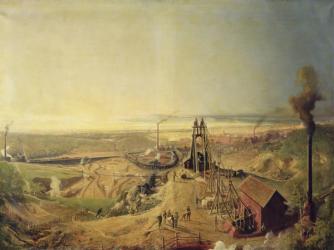 Coalmines and Clay Quarries at Montchanin (oil on canvas) | Obraz na stenu