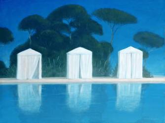 Pool Tents (oil on canvas) | Obraz na stenu