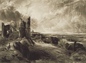 Hadleigh Castle, engraved by David Lucas (1802-81) c.1832 (mezzotint with etching) | Obraz na stenu