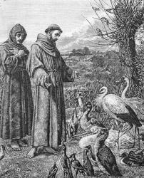 St. Francis of Assisi (1182-1226) (engraving) | Obraz na stenu