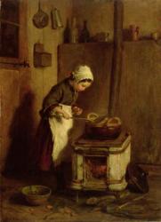 The Little Housekeeper, 1857 (oil on panel) | Obraz na stenu