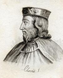 Clovis I, from 'Crabb's Historical Dictionary', published 1825 (litho) | Obraz na stenu