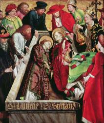 Entombment of St. Stephen and St. Lawrence in Rome, from the Altarpiece of St. Stephen, c.1470 (oil on panel) | Obraz na stenu