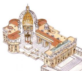 St. Peter's Basilica. Vatican City, Rome. Italy | Obraz na stenu