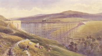 Belah Viaduct, 1869 (w/c and gouache with pen & ink on paper) | Obraz na stenu