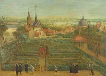 The Gardens of the Fathers of Christian Doctrine and the Abbey of St. Victor (oil on canvas) | Obraz na stenu