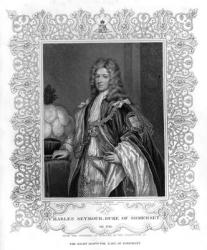 Portrait of Charles Seymour, Duke of Somerset (engraving) (b/w photo) | Obraz na stenu