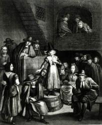 Quaker Meeting, 1699 (engraving) (b/w photo) | Obraz na stenu