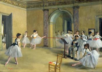 The Dance Foyer at the Opera on the rue Le Peletier, 1872 (oil on canvas) | Obraz na stenu