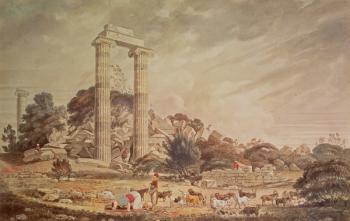 Temple of Apollo at Didyma (w/c) | Obraz na stenu