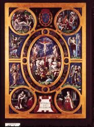 Altarpiece of Sainte-Chapelle, depicting the Crucifixion, enamelled by Leonard Limosin (1505-76) 1553 (enamelled brass) | Obraz na stenu