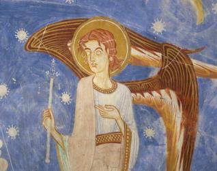 Angel on the west wall (fresco) | Obraz na stenu
