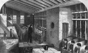 Tread-Wheel and Oakum-Shed at the City Prison, Holloway, from 'The Criminal Prisons of London and Scenes of Prison Life' by Henry Mayhew and John Binny, 1862 (engraving) | Obraz na stenu