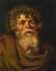 Head of an Old Man, Study for 'The Crown of Thorns (Ecce Homo)', c.1612-14 (oil on panel) | Obraz na stenu