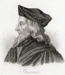 Saint Jerome born circa 347 died 420. Aka Saint Heirom. | Obraz na stenu