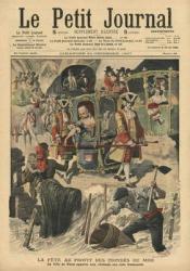 Celebration given by the Ville of Paris for the benefit of the flood victims in South France, illustration from 'Le Petit Journal', supplement illustre, 22nd December 1907 (colour litho) | Obraz na stenu
