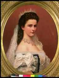 Empress Elizabeth of Bavaria (1837-98) in Hungarian costume, 1867 (oil on canvas) | Obraz na stenu