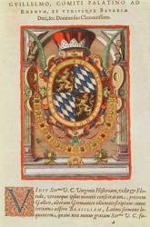 Coat of Arms, from 'Americae Tertia Pars..', 1592 (coloured engraving) | Obraz na stenu