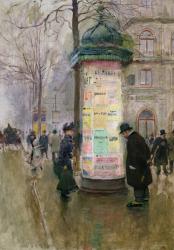 The Colonne Morris, c.1885 (oil on panel) | Obraz na stenu