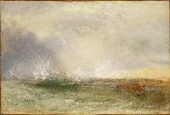 Stormy Sea Breaking on a Shore, 1840-5 (oil on canvas) | Obraz na stenu