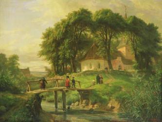 Going to Church in Alt-Rahlstedt, 1861 (oil on canvas) | Obraz na stenu