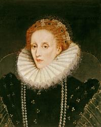 Portrait of Queen Elizabeth I (1533-1603) (oil on panel) | Obraz na stenu