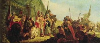 Alexander the Great (356-23 BC) and Porus (oil on canvas) | Obraz na stenu